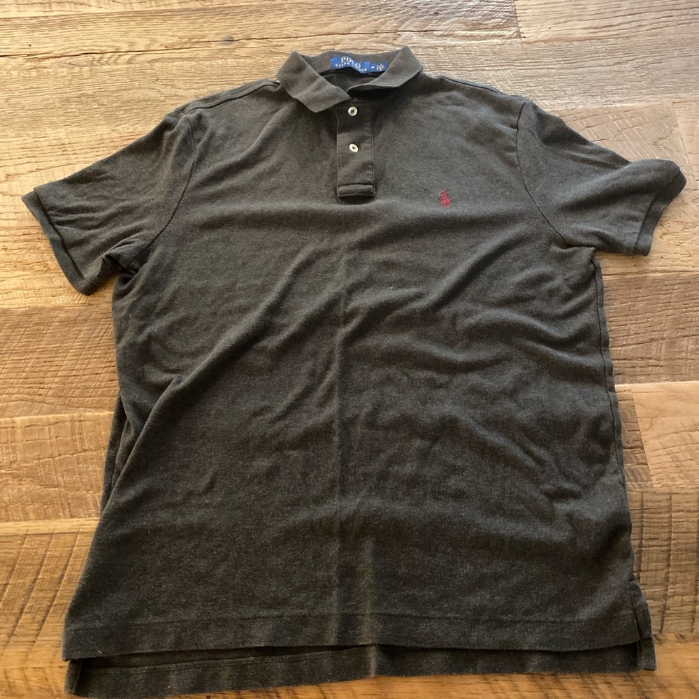 Polo by Ralph Lauren Men's Dark Gray Polo Shirt